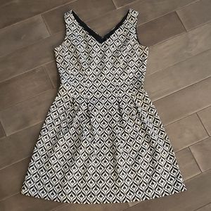 Black and white A line dress